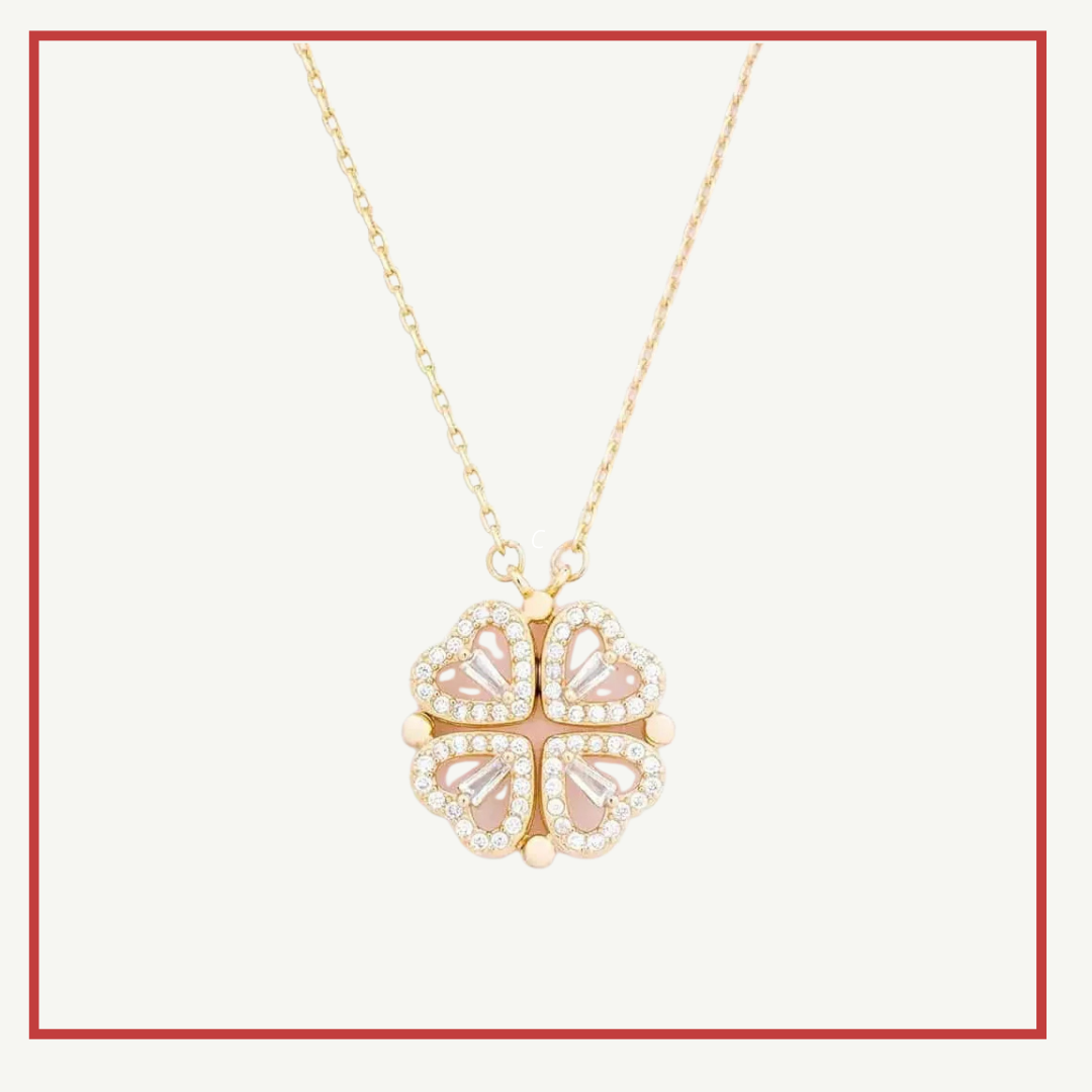 Verwandlungskette mit Kleeblatt- und Herzmotiv