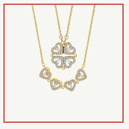 Verwandlungskette mit Kleeblatt- und Herzmotiv